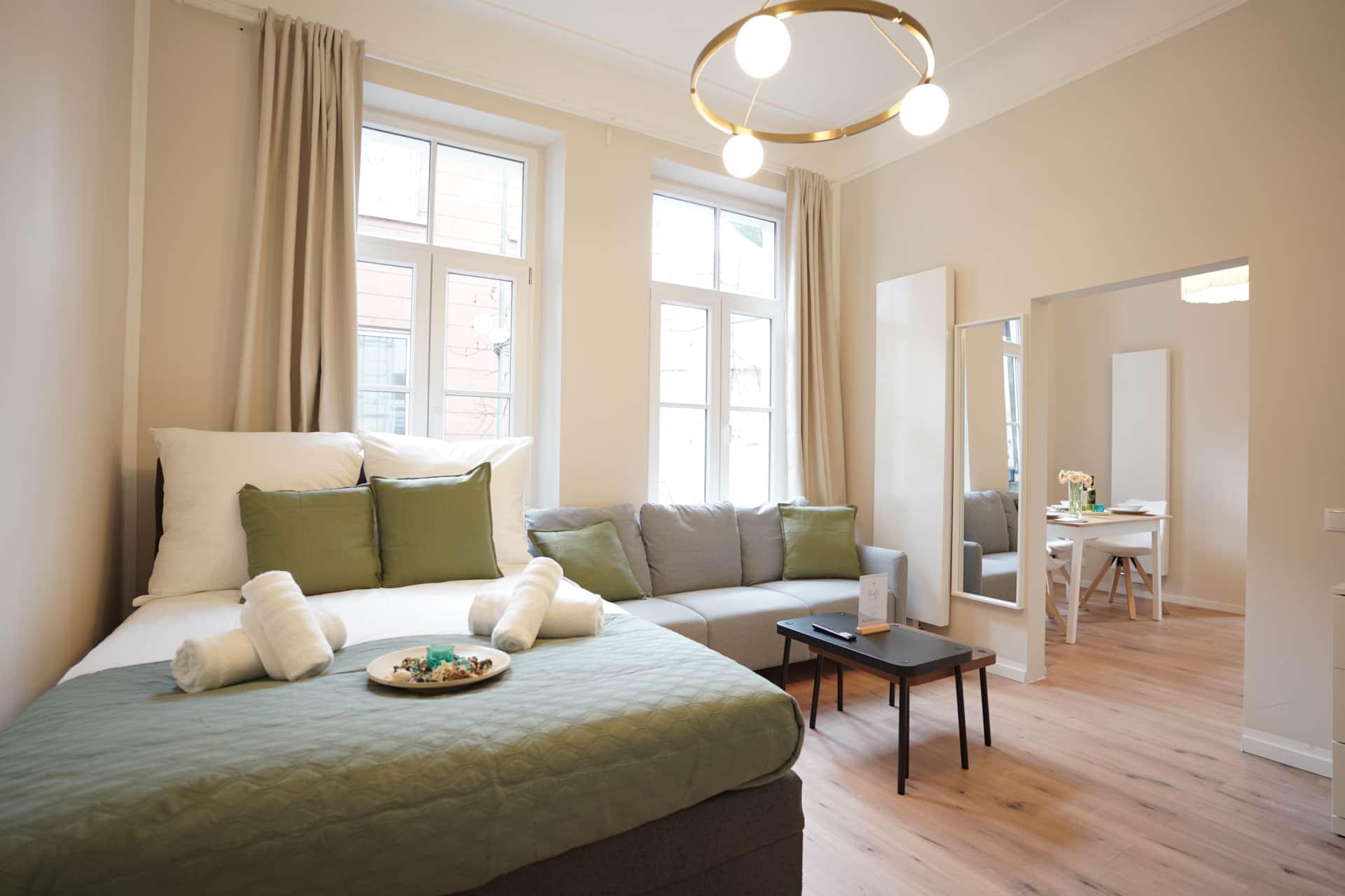 Apartment mit Wohn- und Schlafbereich
